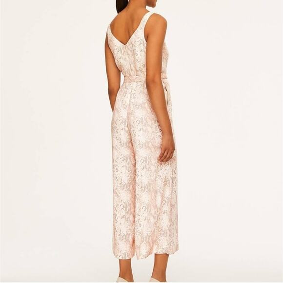 Loft Snake Print Cropped Wide Leg Jumpsuit - Picture 3 of 11